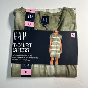 GAP T-Shirt Dress size S color Olive Stripe Tie Dye